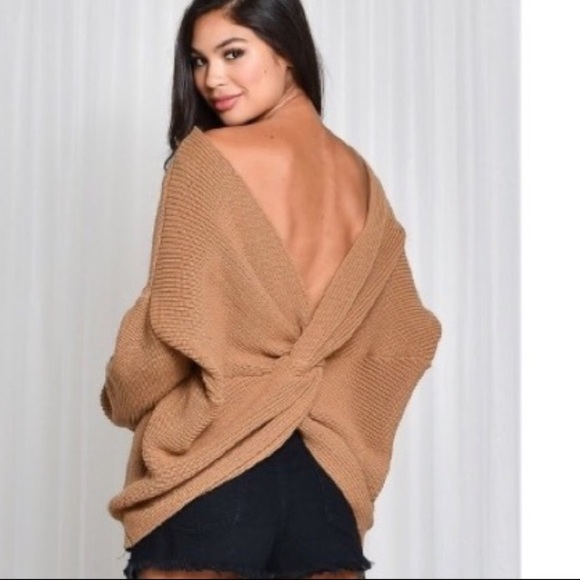 ONE LEFT! Twist Back Sweater - Picture 2 of 3